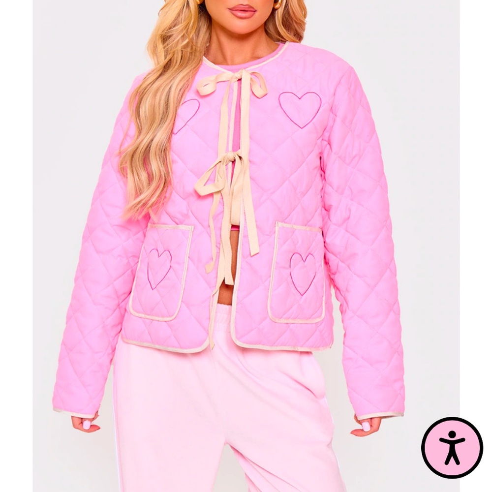 Quilted pink jacket